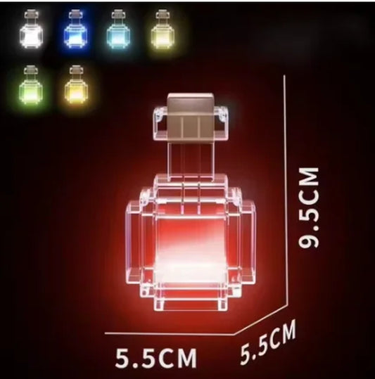 Mini Color Changing Potion Bottle Night Light Tap to Cycle 7 Colors, Perfect Desk Décor